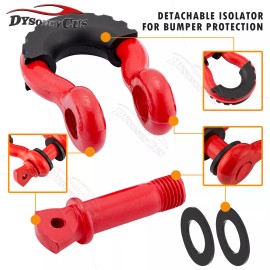 DYSO For 2005-2011 Jeep Grand Cherokee Front Tow Hook Shackle Mount+ 3/4'' D Ring Kit