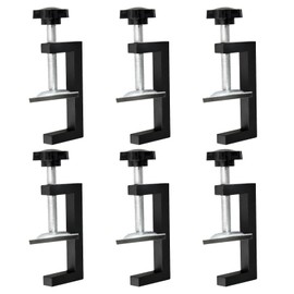 OUZHOU Pack of 6 G Clamp Kit, C Clamp Clamping Range 10-60 mm Table Clamp, Adjustable Screw Clamps Small, Universal Table Clips, for Woodworking Tool DIY