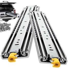 VAGUDE with Lock Heavy Duty Drawer Slides 12 14 16 18 20 22 24 26 28 30 32 34 36 40 44 48 52 56 60 Inch 500 Lbs Side Mount Full Extension Ball Bearing Rails Rail Tool Box Runner-W:76mm, 18 Inch