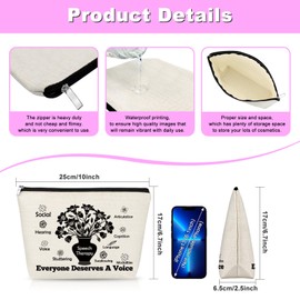 Gfhzdmf Speech Language Pathologist Gifts Makeup Bag Occupational Speech Therapy Gift for Women Sister Friend Daughter Thank You Appreciation Gift for Slp Nurse Teacher Cosmetic Bag with Zipper