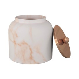 nu-steel MST1CH Misty Copper Collection Cotton Container, Perfect for Home & Bathroom Accessories, Resin and Metal