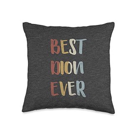 Best Dion Ever Retro Vintage Name Gift Dark Heather Gray Throw Pillow