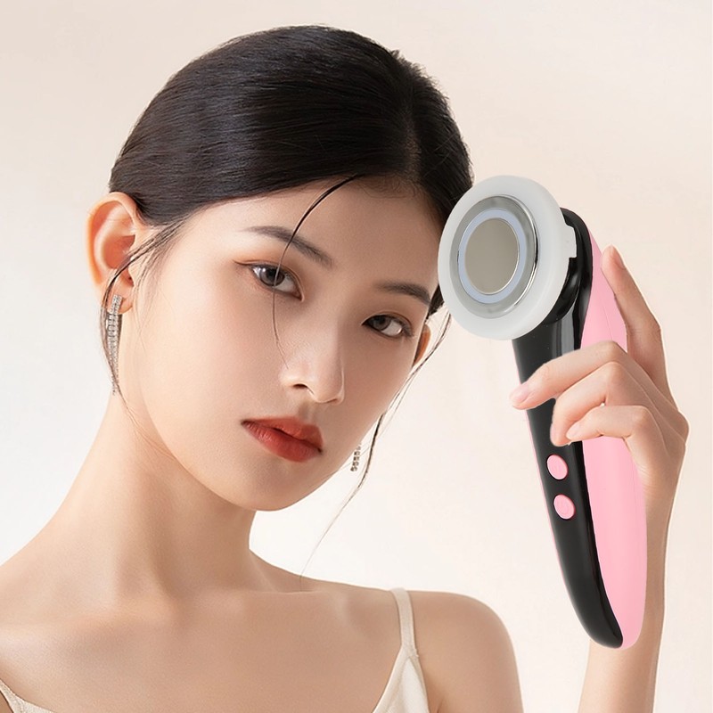 Electric Facial Massager Machine Colorful Light Vibration Face Skin Rejuvenation