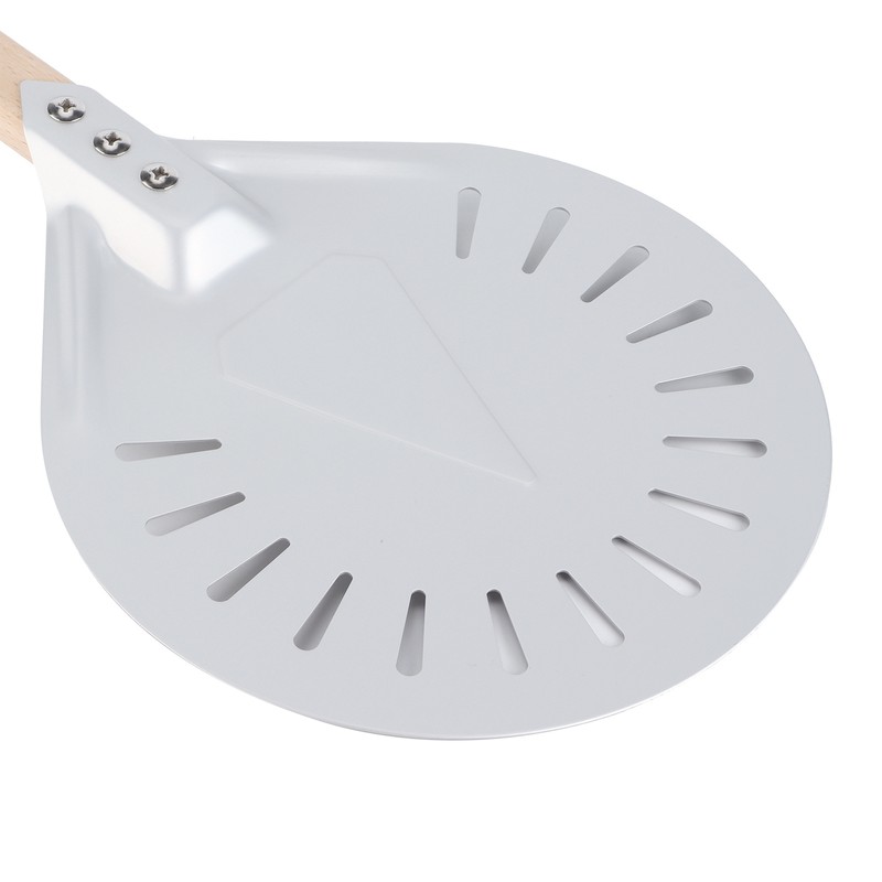 Pizza Shovel with 60cm Removable Wood Handle NonSlip Round Pizza