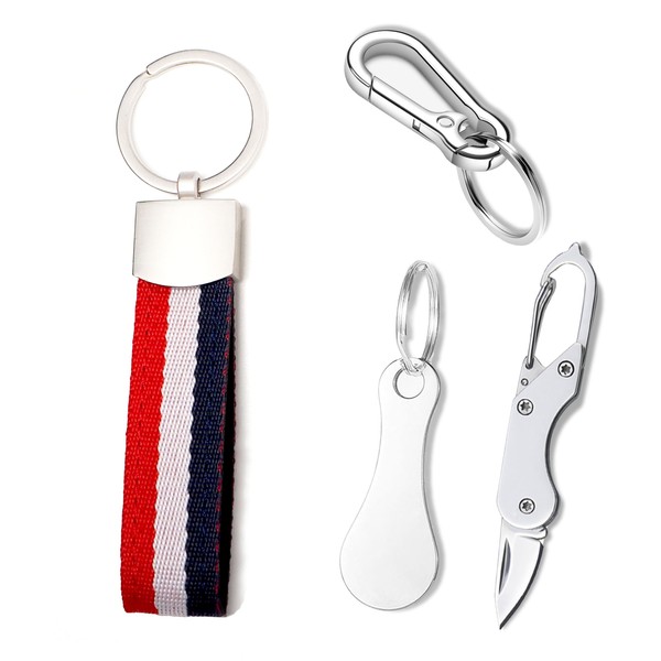 Artisoul Key Chain Short Bracelet Braided Keyring Macrame Lanyard, 3-blue