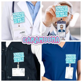 Wherever You Found The Audacity You Need to Put It Back Badge Reel 1.6 Inches Funny Quote Sarcastic Joke Meme Humor, Retractable Alligator/Belt Clip, Acrylic Material, Badge Holders Accessories DIY