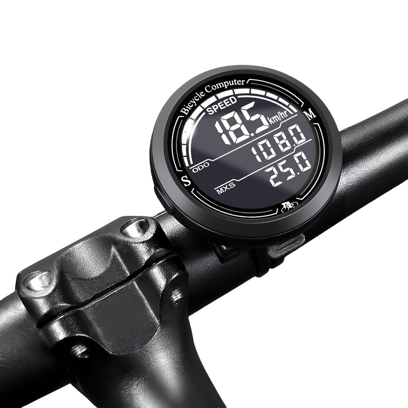 AMFUN Bicycle computer Wireless, 2.2 inch LCD Screen Auto Backlight,