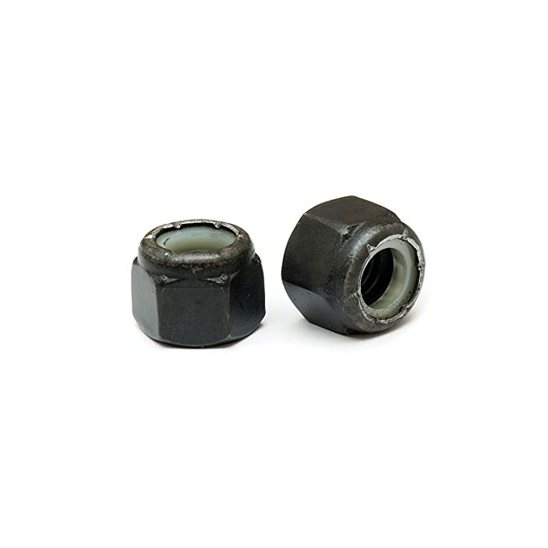 MonsterBolts - 3/8"-16 Nylon Insert Hex Lock Nuts, Alloy Steel,