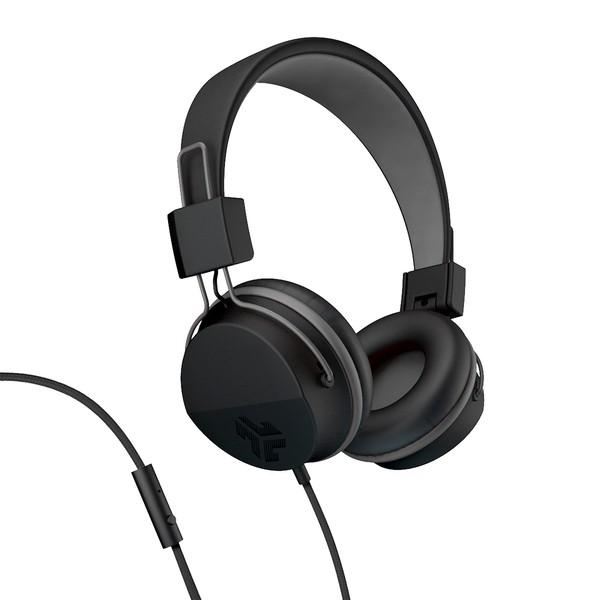 JLab JLab Neon Folding On-Ear Headphones, Black, Wired Headphones, Tangle