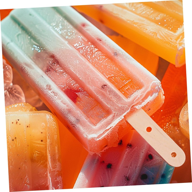 Operitacx Sturdy Single Wood Craft Sticks 100 Pack Ice Cream