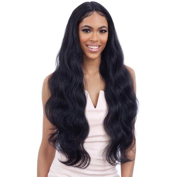 FreeTress Equal Freedom Part Lace Front Wig - LACE 402 (Color: 1b Off Black)