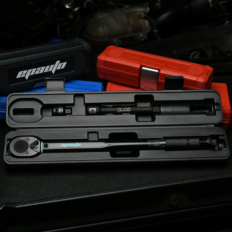 EPAuto 1/2-inch Drive Click Torque Wrench, 10-150 ft/lb, 13.6-203.5 N/m,