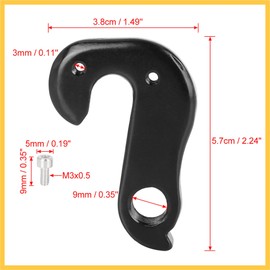 BULLSPANN Aluminum Alloy Bicycle Tail Hook Rear Derailleur Hanger Frame Gear Tail Hook for Melida UCC 1pcs