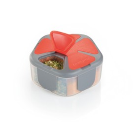 Tescoma Travel Spice Shaker with 5 Compartments, Compact Spice Jars Set 5-in-1 Move, Ideal for Camping, Picnic or Holidays - Space-saving & Leak-Proof, BPA Free