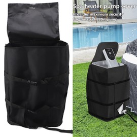 Focket Heater Pump Cover, Waterproof Polyester Linen Insulated Pump Cover, Universal Winter Cover for Heating Pump