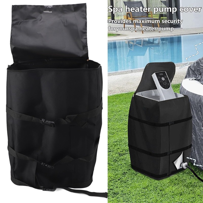 Focket Heater Pump Cover, Waterproof Polyester Linen Insulated Pump Cover,