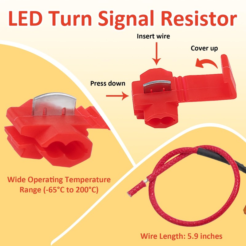 4Pcs 50W 6Ohm Load Resistors, Load Resistors LED Turn Signal,