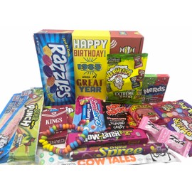 RETRO CANDY YUM ~ 1985 40th Birthday Nostalgic Candy Gift Basket Box Assortment from Childhood Memories for 40 Year Old Woman or Man Born 1985 jr