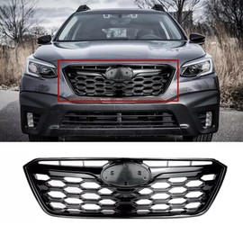 NEESPOC Front Bumper Upper Grill Grille Compatible with Subaru Outback Limited/XT/Touring/Premium 2020 2021 2022 Gloss Black Sprrt Honeycomb Grid Replacement Parts Accessories