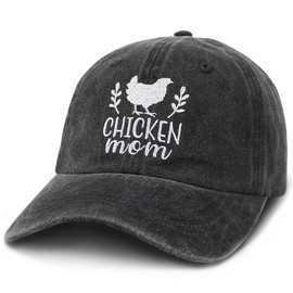 Chicken Mom Gift, Mom to be Gift for New Mom, First for Women,Black Adjustable Chicken Mom Hat Mama Gifts from Son