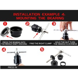 Lixada Bicycle Bearing Press Kit Bike Bottom Bracket Install and Removal Tool Kit Bike Bottom Bracket Remover for BB86/BB30/BB91/BB92/PF30