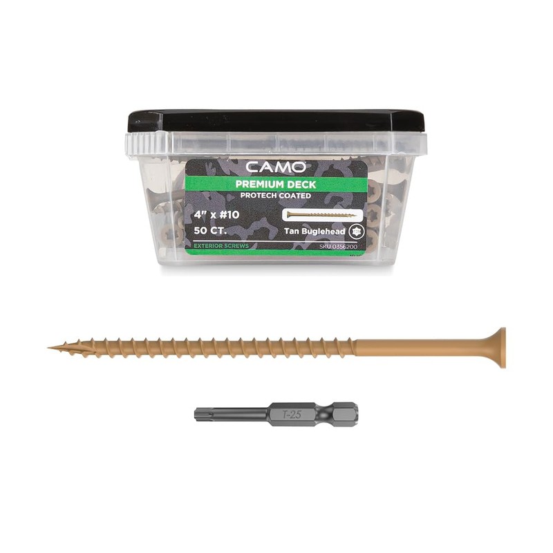 CAMO Premium Deck Screws 4" #10 ProTech (50 ct, Tan)