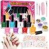 Tudaymol Pretend Play Nail Art Toy Kit,Kid-safe, Non-toxic Materials-Children Nail