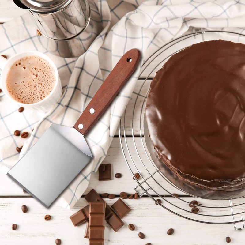Newtay 2 Pieces Small Brownie Cookie Spatula Metal Stainless Steel