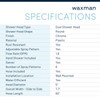 Waxman Serene Premium Fixed Shower Head with Handheld Attachment and