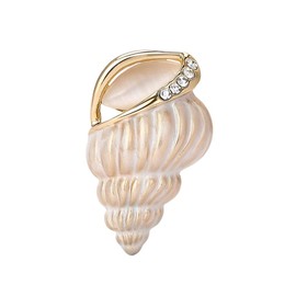 Conch Brooch Pins for Women, Ocean Shell Conch Brooch Pin, Cute Conch Shell Brooch Lapel Pin, Bohemian Beach Seashell Conch Brooches Pins for Women Hat Bag Suit Dress Accessories Jewelry