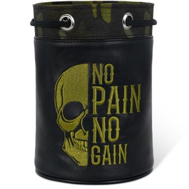 mytag Golf Pouch, Professional Golf Valuables Pouch Barrel Golf Ball Bag with Drawstrings, Golf Accessory Bag for Men Women (Camo Skull)