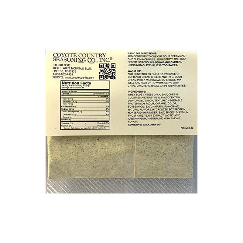 Coyote Country's Bacon Blue Cheese Dip Mix (3 Pack)