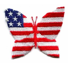 iron on patch/applique butterfly  2 1/2 x 2 1/8 inch
