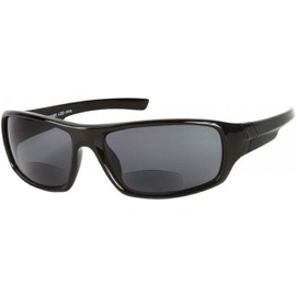 The Dapper Unisex BIFOCAL Wrap Around Reading Sunglasses + 1.50 Glossy Black
