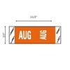 Tabbies Original COL'R'TAB 11880 Series Horizontal/Vertical Month Tabs, Orange, August,
