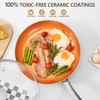 MICHELANGELO 12 Inch Frying Pan with Lid, Nonstick Copper Frying