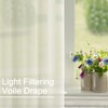XWZO Cream Sheer Curtains 84 inches Long, Voile Light Filtering