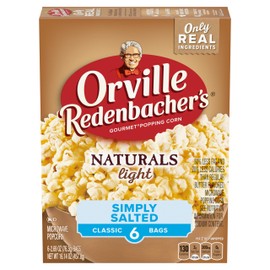 Orville Redenbacher’s Microwave Popcorn, Naturals Light Simply Salted Popcorn, 3g Fiber Per Serving, 2.7 oz., 6-Count