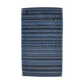 Pip Studio Geometric Print Guest Towel Dark Blue 30 x 50 cm (Pack of 1)