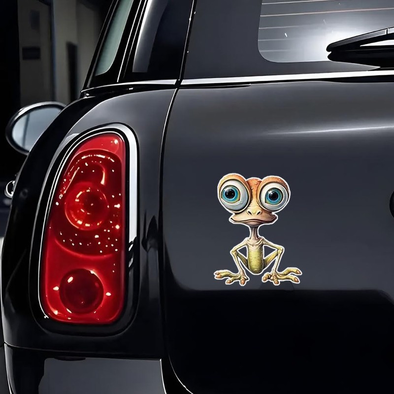 Cute Frog Car Stickers 2-Pack – Waterproof Vinyl Decals for