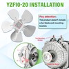 YZF10-20 Condenser Fan Motor AC 120V 60Hz 1550rpm 10/55W 0.8A