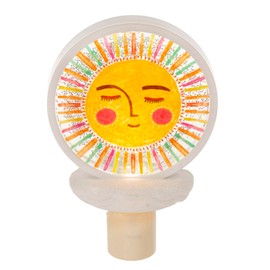 Ganz Shimmer Night Light LED Plug in for Hallway Bedroom or Bathroom 6.25 Inch Acrylic Whimsy Sun