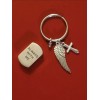 Cremation Keyring, Urn Keyring, Urn Jewelry, Silver Urn Keyring w/