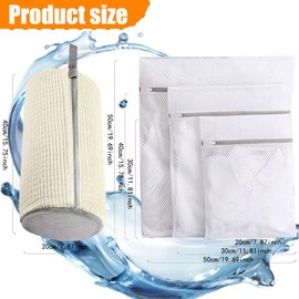 2 Pack Shoe Washing Machine Bag，Laundry Bag for Washing Machine，360° Fluffy Fiber Cleaning, Shoe Washing Bag with Durable Zipper