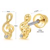 Limerencia Implant Grade Titanium Music Note Stud Earrings