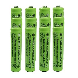 GSUIVEER AAA Nimh 600mAh 1.2v Rechargeable Battery for Outdoor Solar Lights Garden Lamp (12 Pcs AAA)