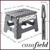 Casafield 9" Folding Step Stool with Handle, Gray - Portable