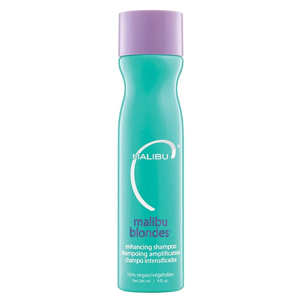 Malibu C Blondes Enhancing Shampoo (9 oz) - Revitalizing Purple Shampoo for Hair Health + Brilliancy - Sulfate-Free, Moisturizing Blondes Shampoo