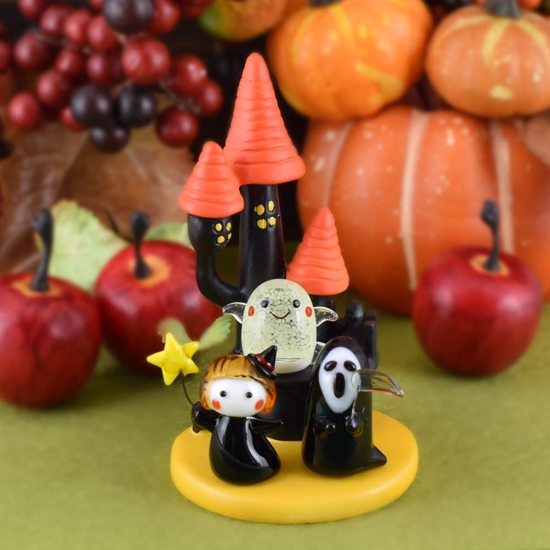 かわいい手作り ガラス細工 ハロウィン ハウスステージ CNSWK198