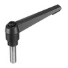 sourcing map Adjustable Clamping Lever Handle M12 x 35mm Metric